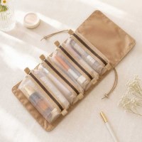[홍은]파우치 4칸 지퍼 수납 메이크업 세면 용품 정리 케이스 여행용
