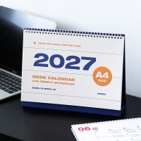2027 기본 A4 탁상 달력 스케줄러 주간플래너 업무용 회사