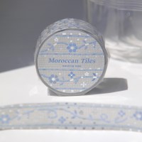 Moroccan Tiles Silver Foil Masking Tape [Mosaic Desert Fleur]
