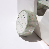 Moroccan Tiles Gold Foil Masking Tape [Celadon Zellige]