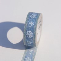 Terracotta White Foil Masking Tape [Salty Shell]