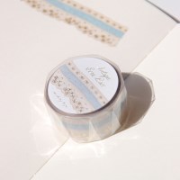 Antique Ecru Lace Gold Foil Die-cut Masking Tape [Pale Blue Dot]