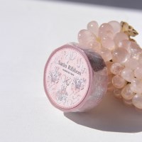 Satin Ribbon Silver Foil Masking Tape [Blush Basket]