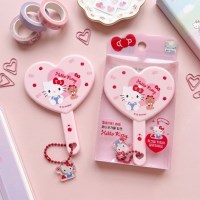산리오 하트 미니 손거울 헬로키티 핑크