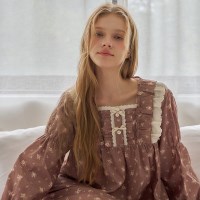 코니 긴팔 원피스 브라운 (30수)
