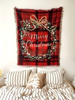 블랑쉬 merry christmas 빈티지 블랭킷 메리크리스마스 빈티지 담요