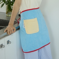 테리 플랫 하프 앞치마 데일리 주방 홈카페
