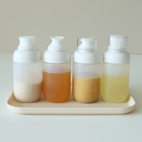 [리본제이] 퓨어 실리콘 다용도 양념통 160ml 4P세트 (소스통+소금통