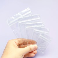 PVC 타공 포카 투명파우치 키링 부자재(size5)