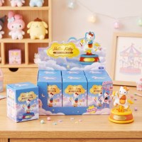 산리오 헬로키티 회전목마 시리즈 태양광 작동 랜덤 피규어