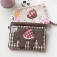 strawberry cake card wallet 딸기 초코 크림 케이크 카드지갑