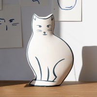[르쏘쏘] 핸드메이드 핸드드로잉 고양이 오브제 화병
