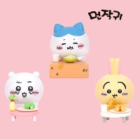 먼작귀 치이카와 먹방 랜덤 피규어 우사기 하치와레 3종