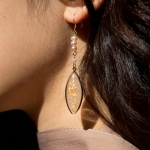 gold dust drop earrings