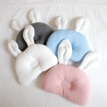 신생아 무지 4color 토끼 짱구베개