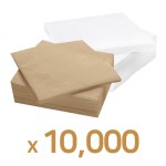 업소용 카페냅킨 무지 브라운, 화이트 10000매