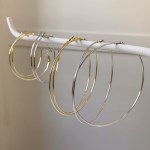 [당일배송] 데일리 얇은 50mm 70mm 큰 링 귀걸이