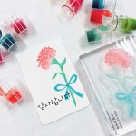 카네이션 리본 클리어스탬프 (버전 선택)