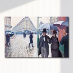 구스타브 카유보트 비오는 날 파리의 거리 캔버스 명화 액자
