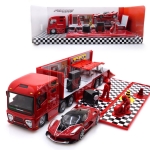 페라리 레이싱 트레일러 세트 미니카