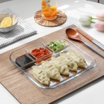글라스 칸칸 나눔접시 2size 택1 / 다이어트식판