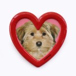 MAGNET STAND PHOTO FRAME_HEART_RED