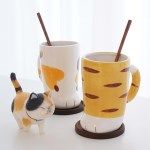 [피타] 홈카페 머그컵 2인조 귀여운 고양이발머그 선물세트