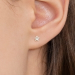 minimal flower earrings