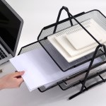책상 정리 서류 보관 정리 함 화일 꽂이 철 받침 박스