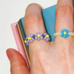Lilac Flowers Beads Ring