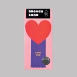 BROOCH CARD - LOVE (RED)