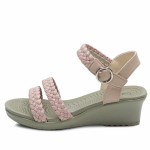 kami et muse Weaving strap soft wedge sandals_KM22s137