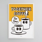 투게더 커피 3 M 유니크 인테리어 디자인 포스터 카페