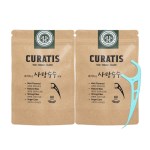큐라티스 친환경 사탕수수 일회용 민트치실-160p