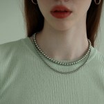 green pearl neacklace (2size)