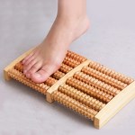가정용 사무실 원목 발지압 롤러 발 받침 마사지기 안마기