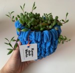[까란다쉬오피스] 보송보송바구니 Pluffy basket_ Royal blue