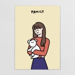 [A3] 강아지 가족 초상화 포스터