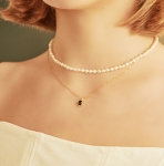 [장나라 착용] 16k gold plated onyx-necklace