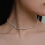 silver fleur necklace