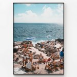 메탈 해변 빈티지 포스터 바다 액자 거실 그림 수영 7