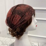 [애슬릿]중년 여성 여름 꽃 패턴 얇은 비니 모자