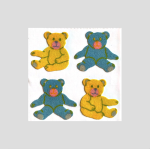 [파스텔서울] 그레이트세븐 퍼지) Yellow&blue teddy bear