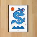 청룡의 기운3 M 인테리어 디자인 포스터 2024년 용
