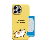 삼성 갤럭시A 전기종 세상을 구하는 고양이 카드 수납 하드 케이스