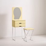 C7302 비정형 거울 화장대 의자 세트 500 2colors
