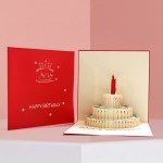 케이크 팝업카드 생일 축하 3D입체 메세지 카드 엽서 편지
