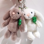 정품 2P 선물 행운 네잎클로버+토끼인형 우정템 가방고리