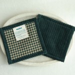 ouior square tea coaster corduroy check (6종 택1)