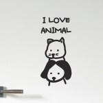 love animal 귀여운 강아지와 고양이 그림 포인트 스티커